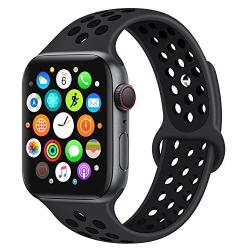 Bravely klimbing Compatible with Apple Watch Band 44mm 42mm 40mm 38mm, Soft Silicone iWatch Bands Replacement Sport Bands for iWatch Series 5 4 3 2 1 for Men and Women S/M M/L