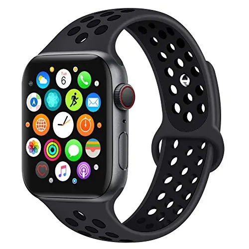Bravely klimbing Compatible with Apple Watch Band 44mm 42mm 40mm 38mm, Soft Silicone iWatch Bands Replacement Sport Bands for iWatch Series 5 4 3 2 1 for Men and Women S/M M/L