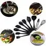 BestDealzToday Cooking Set |Non-Stick Kitchenware Silicone Heat Resistant Kitchen Cooking Utensils Baking Tool Cooking Tool Set (Black)