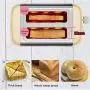 QIN.J.FANG-Kitchen 680W Mini Toaster 2 slice,The 6-speed gear knob is equipped with a dust cover, which can be thawed and reheated, making breakfast more convenient.