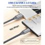 USB C to USB C 60W Fast Charging Cable, JSAUX[2 Pack 6.6ft] USB-C to USB-C Nylon Charger Cord Compatible with Samsung Galaxy Note 10 Plus A80, Google Pixel 2/3/3a/4 XL, iPad pro 2018 and More-Grey