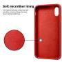 Vooii iPhone Xs Case, iPhone X Case, Soft Liquid Silicone Slim Rubber Full Body Protective iPhone Xs/X Case Cover (with Soft Microfiber Lining) Design for iPhone X iPhone Xs - Red