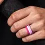 ThunderFit Thin and Stackable Silicone Rings, 8 Rings / 4 Rings / 1 Ring - Silicone Wedding Bands for Women - Diamond Pattern
