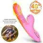 Yunzong Wireless 7 Frequency Thrusting&Sucking Toys Waterproof Rechargeable Handheld Massager Wand with Heating Function,Powerful But Quiet,Medical Silicone