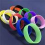 GOGO 10 PCS Wide Silicone Wristbands Rubber Bracelets, Party Favors
