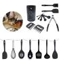 Wan DD Kitchen Silicone Utensil Holder Set Cooking kitchenware Heat Resistant 18 piece