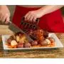 AOTOSOLO Kitchen & BBQ Tool Set, 1 Set Pulled Pork Claws + Heat Resistant Silicone Gloves +1 Silicone Basting Brush, Use as BBQ Meat Turner or Oven Mitts, Heat Resistant Grilling Accessories (Black)