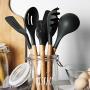 Kitchen Utensils,shovel Scoop Kit Silicone Spatula Set Silicone Kitchenware Kitchen Gadget Kitchen Tool-gray F 27cm(10.6inch)
