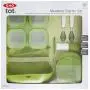 OXO Tot Mealtime Starter Value Set with Roll-up Bib, Feeding Spoons, Food Masher and Four 4oz Baby Blocks Freezer Storage Containers