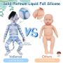 Vollence 20 Inch Avatar Eye Closed Full Silicone Baby Doll ,Not Vinyl Material Dolls,Real Full Body Silicone Reborn Baby Doll, Handmade Lifelike Newborn Baby Doll - Boy