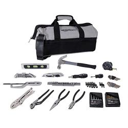 AmazonBasics 115 Piece Home Repair Tool Kit Set With Bag