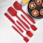 Nfudishpu Kitchenware Set, Silicone Kitchenware 6pcs Set Cream Scraper Baking Tool Spatula Brush Set