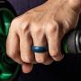 Saco Band Mens Silicone Rings Wedding Bands - 7 Pack / 1 Ring