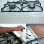 Kitchen Silicone Stove Counter Gap Cover, Easy Clean Heat Resistant Wide & Long Gap Filler, Seals Spills Between Counter, Stovetop, Oven, Washer & Dryer, Set of 2 (25 Inches, semi-clear)