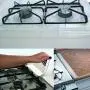 Kitchen Silicone Stove Counter Gap Cover, Easy Clean Heat Resistant Wide & Long Gap Filler, Seals Spills Between Counter, Stovetop, Oven, Washer & Dryer, Set of 2 (25 Inches, semi-clear)