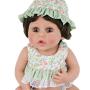 PURSUEBABY 16 Inch Open Mouth Vinyl Reborn Baby Dolls Girls Full Body Silicone Baby Dolls Chocolate Baby Reborn Toddler Girls Dolls for Girls Birthday Gift with Magnetic Pacifier and Gift Box Set