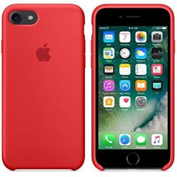 BigMike Compatible for iPhone 7 Case, iPhone 8 Case, Soft Liquid Silicone Shock-Absorption Case with Soft Microfiber Cloth Lining Cushion for iPhone 7/8-4.7inch (Red)