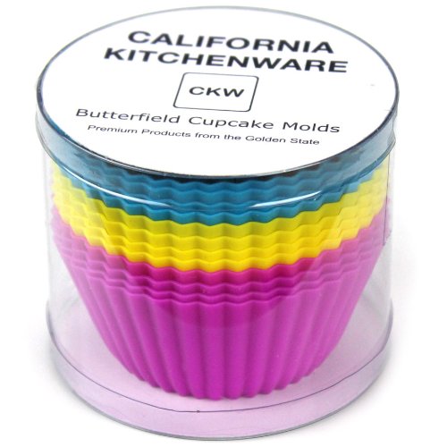 California Kitchenware Butterfield Silicone Cupcake Molds (Set of 12)