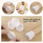 Furniture Silicon Protection Cover for Chair Legs, 46 Pcs Silicone Chair Leg Caps Furniture Leg Silicone Floor Slip Bottom Chair Pads for Round Furniture Table Feet