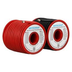 BNTECHGO 12 Gauge Silicone Wire Spool 50 feet Ultra Flexible High Temp 200 deg C 600V 12 AWG Silicone Wire 680 Strands of Tinned Copper Wire 25 ft Black and 25 ft Red Stranded Wire for Model Battery