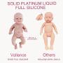 Vollence 14 Inch Realistic Real Baby Doll,PVC Free,Full Body Silicone Baby Dolls,More Like Real Kids,Handmade Lifelike Soft Alive Baby Doll with Clothes - Girl