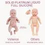 Vollence 14 Inch Realistic Real Baby Doll,PVC Free,Full Body Silicone Baby Dolls,More Like Real Kids,Handmade Lifelike Soft Alive Baby Doll with Clothes - Girl