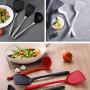 Silicone spatula spoon Food grade Kitchenware Cooking utensils Heat resistant Not sticky Stainless steel silicone Cooking tools,G