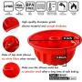Aokinle Silicone Baking Molds, European Grade Fluted Round Cake Pan, Non-Stick Cake Pan for Jello, Mousse,Cake,Gelatin,Bread, 9.45 Inches Tube Bakeware Red
