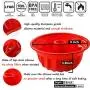 Aokinle Silicone Baking Molds, European Grade Fluted Round Cake Pan, Non-Stick Cake Pan for Jello, Mousse,Cake,Gelatin,Bread, 9.45 Inches Tube Bakeware Red