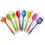 TTLIFE Rainbow Colored Dish Set/Silicone Spatula Utensil Kitchen Colorful 8 Pieces With Turner, Slotted spoon, Ladle, Spoon, Spoon Spatula, Spooula, Spatula, Basting brush for Cooking/Baking/BBQ