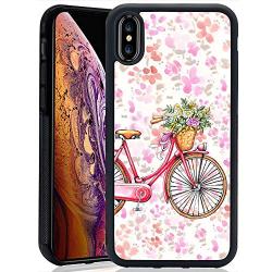 iPhone Xs Max Case,Flexible Soft TPU Cover Shell,Slim Silicone Black Rubber Non-Slip Durable Design Protective Phone Case for iPhone Xs Max -Bicycle