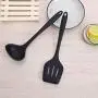 Non - Stick pan Kitchen Utensils Set of Silicone kitchenware 10 Sets Black