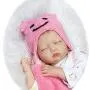 22" Real Looking Realistic Handmade Soft Silicone Vinyl Sleeping Reborn Baby Newborn Doll Girl Kids Birthday Gift Free Magnet Pacifier Dummy