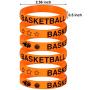 Norme 24 Pieces Basketball Silicone Bracelets Boy Rubber Wristbands Basketball Bracelet Party Favors for School Gifts Supplies (24 Pieces)