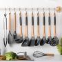Silicone 11 Pieces Color Kitchen With Non-Slip Non-Stick Silicone Kitchenware Set Turner, Spatula, Ladle, Clamp, Gift 11 Hooks, 11-piece set