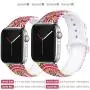 EXCHAR Compatible with Apple Watch Band 40mm 38mm 44mm 42mm Fadeless Pattern Printed Floral Bands Silicone Replacement Band for iWatch Series 5 Series 4/3/2/1 for Women Men