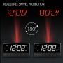 iLuv Morning Call 3, 1.2&quot Jumbo White LED Display Projection Dual Alarm Clock with 180 Degree Reverse Projection, FM Radio, 10 Preset Station, Sleep Timer, Snooze Button, Dimmer, and USB Charging Port