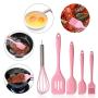 firlar 5pcs Silicone Baking Utensils Set, Silicone Egg Beater Shovel Spoon Spatula Oil Brush Kitchenware Hand Whisk Mixer Cookware Set