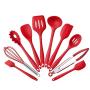 10 Pcs Kitchenware Silicone Heat Resistant Kitchen Cooking Utensils Non Stick Baking Tool Cooking Tool Sets Barbecue Tool Set,Green