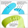 Single Set of 2 Waterproof Silicone Baby Bib Light Weight Comfortable Easy Wipe Clean(Blue/Green)