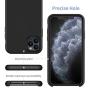 iPhone 11 Pro Case 5.8 inch FLOVEME Liquid Silicone Gel Rubber Soft Protective Mobile Phone Case Compatible with iPhone 11 Pro 2019 Soft Flannel Lining Shockproof Basic Phone Cover (Black)