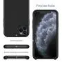 iPhone 11 Pro Case 5.8 inch FLOVEME Liquid Silicone Gel Rubber Soft Protective Mobile Phone Case Compatible with iPhone 11 Pro 2019 Soft Flannel Lining Shockproof Basic Phone Cover (Black)