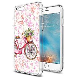 iPhone 6s 6 Case,Flexible Soft TPU Cover Shell,Slim Silicone Black Rubber Non-Slip Durable Design Protective Phone Case for iPhone 6s 6 -Bicycle