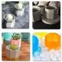 MeiMeiDa 3 Pack Mini Octagon Flower Pot Silicone Molds - Succulent Plant Planter Pot Mold Concrete Cement Plaster Molds, Silicone Ice Shot Glass Molds, DIY Craft Molds for Small Cactus or Seedlings