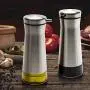 Gorgeous Olive Oil And Vinegar Dispenser Set of 2 - Elegant Stainless Steel Oil Cruet Set Guarantees Easy & Drip Free Pouring