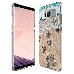 Samsung Galaxy S8 Case, Soft TPU Slim-Fit Flexible Ultra-Thin Clear Case, Full-Body Rugged Bumper Print Baby Turtle Case for Samsung Galaxy S8, Transparent