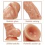 Hehelen Waterproof Silicone Big Realistic De Llo with S-uction Cup for Women Men Beginners
