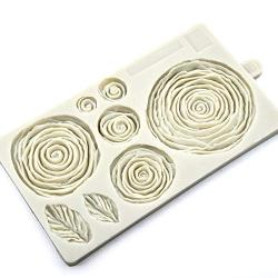 Goodjobb Silicone Cake Mold Baking Mould Environmentally Friendly Rose Pattern Gray Bar Party Product