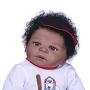 Zero Pam 22 inch Biracail Reborn Dolls Football Teenager Full Body Silicone Vinyl Black Skin Boy Anatomically Correct Waterproof Toys (Girl)