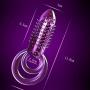 (Purple) Couples Vibration Delay Ring Silicone Massage Ring Sleeve Lock Ring Mens Funny Toys -001